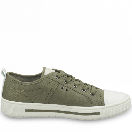 Кеды  женские Jana  хаки  текстиль F-90391 фото в интернет-магазине | Omadey.ru