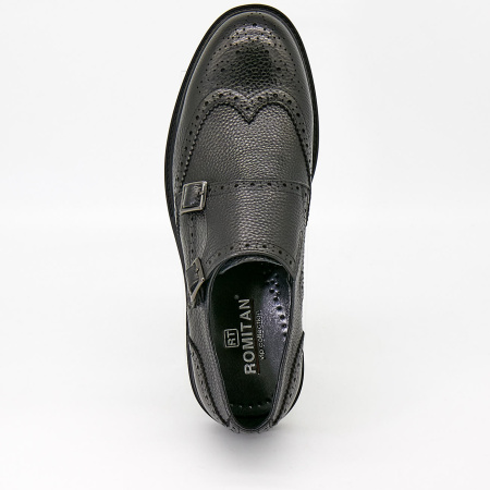 Туфли  Romitan  черный  кожа Z-90456 фото в интернет-магазине | Omadey.ru