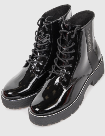 Ботинки  S.Oliver  черный  иск. материал Z-90191 фото в интернет-магазине | Omadey.ru