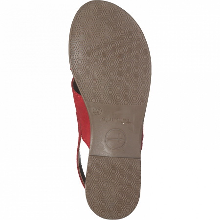 Сандалии  Tamaris  красный  кожа F-90578 фото в интернет-магазине | Omadey.ru