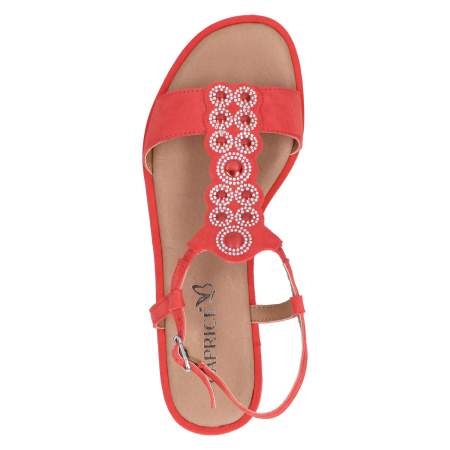 Сандалии  Caprice  коралловый  кожа F-90363 фото в интернет-магазине | Omadey.ru