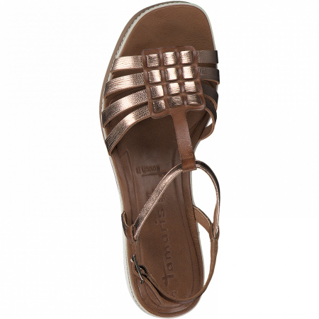 Босоножки  Tamaris  бронзовый  иск. материал F-91121 фото в интернет-магазине | Omadey.ru