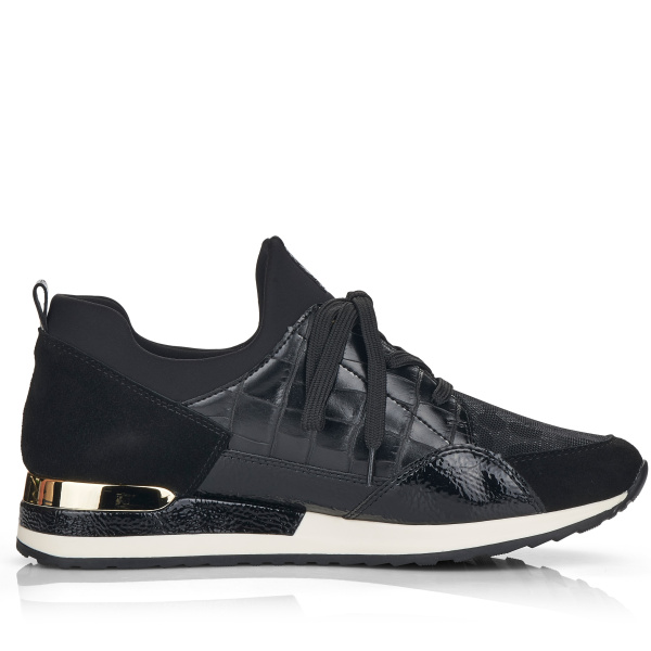 Фото Кроссовки  Remonte  черный  кожа/кожа искусств./текстиль Z-100210