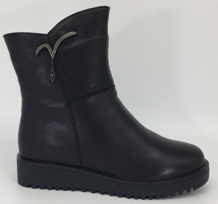 Полусапоги  Baden  черный  кожа Z-8828 фото в интернет-магазине | Omadey.ru