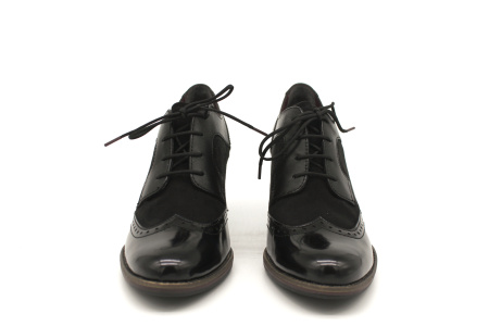 Полуботинки  Tamaris  черный  кожа/кожа искусств. Z-8029 фото в интернет-магазине | Omadey.ru