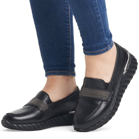 Туфли  Remonte  черный  кожа/кожа искусств. Z-300029 фото в интернет-магазине | Omadey.ru