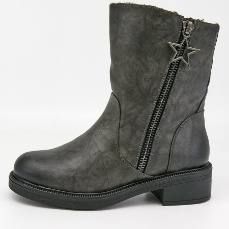 Полусапоги  Betsy  серый  кожа искусств. Z-7367 фото в интернет-магазине | Omadey.ru