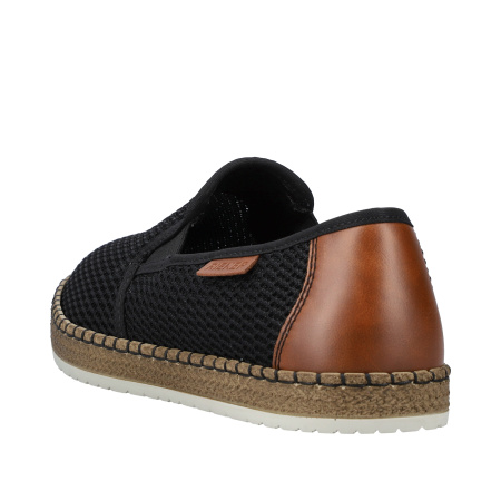 Слипоны  Rieker  черный  кожа искусств./текстиль F-400140 фото в интернет-магазине | Omadey.ru