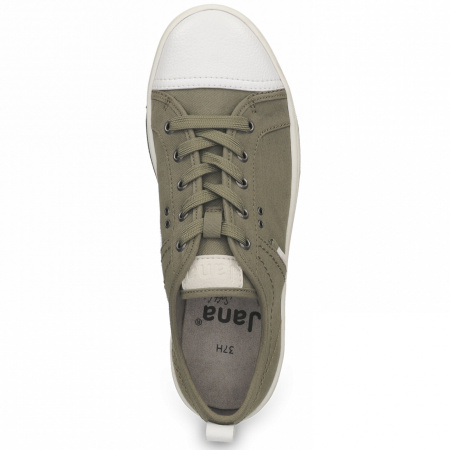 Кеды  женские Jana  хаки  текстиль F-90391 фото в интернет-магазине | Omadey.ru