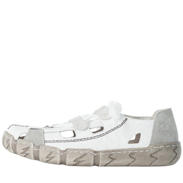 Фото Туфли летние  Rieker  белый  кожа/кожа искусств. F-400163