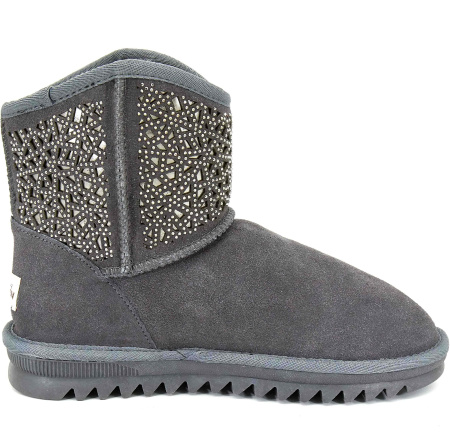 Полусапоги  Baden  серый  кожа Z-8705 фото в интернет-магазине | Omadey.ru