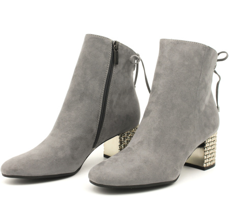 Полусапоги  Tamaris  серый  текстиль Z-8017 фото в интернет-магазине | Omadey.ru