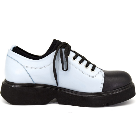 Полуботинки  Rovigo  сине-черный  кожа Z-8216 фото в интернет-магазине | Omadey.ru