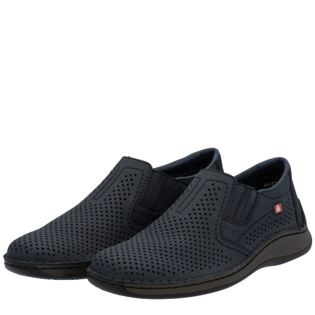 Туфли  Rieker  синий  кожа/кожа искусств. F-400258 фото в интернет-магазине | Omadey.ru