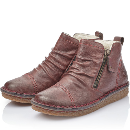 Ботинки  Rieker  бордовый  кожа искусств. Z-89223 фото в интернет-магазине | Omadey.ru