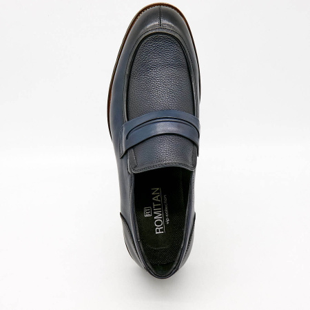 Туфли  Romitan  синий  кожа Z-100668 фото в интернет-магазине | Omadey.ru