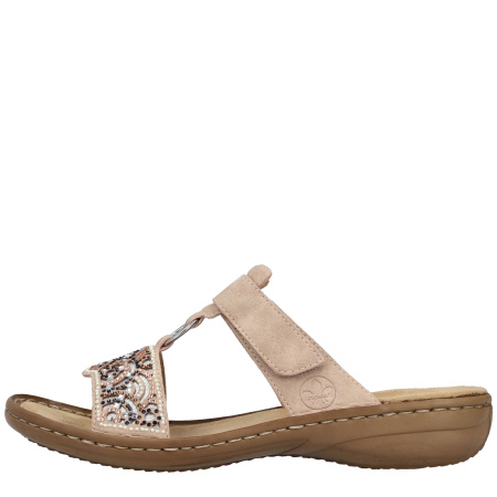 Шлепанцы  Rieker  розовый  кожа искусств. F-400221 фото в интернет-магазине | Omadey.ru