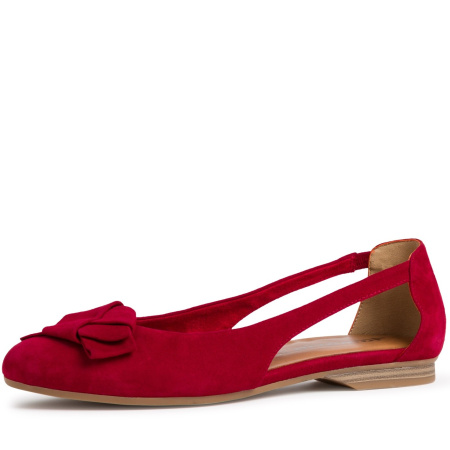 Балетки  Tamaris  красный  кожа F-80162 фото в интернет-магазине | Omadey.ru