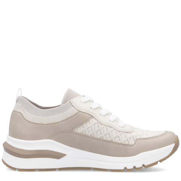 Фото Кроссовки  Rieker  бежевый  кожа искусств./текстиль F-400526 Фото Кроссовки  Rieker  бежевый  кожа искусств./текстиль F-400526