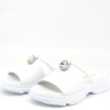 Шлепанцы  Rovigo  белый  кожа F-80907 фото в интернет-магазине | Omadey.ru