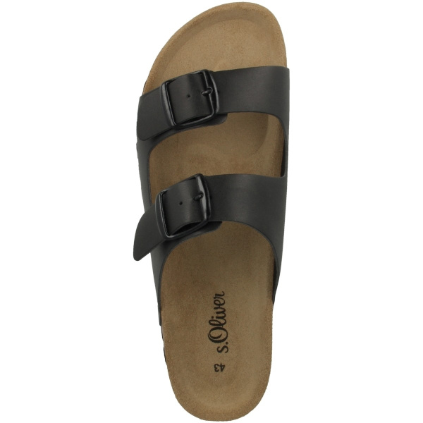 Фото Шлепанцы  S.Oliver  черный  кожа F-91003