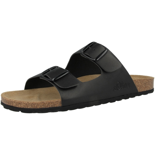 Фото Шлепанцы  S.Oliver  черный  кожа F-91003