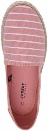 Слипоны  Crosby  пудра  текстиль F-90416 фото в интернет-магазине | Omadey.ru