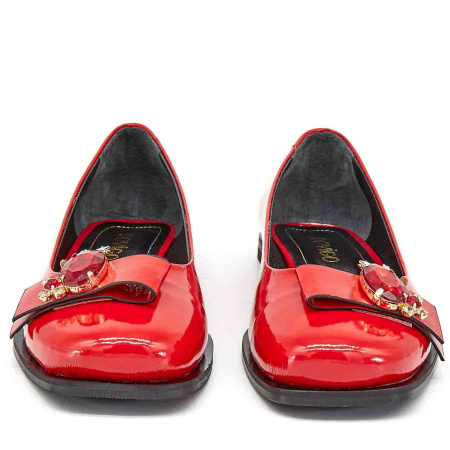 Туфли  Rovigo  красный  кожа лаковая F-80888 фото в интернет-магазине | Omadey.ru