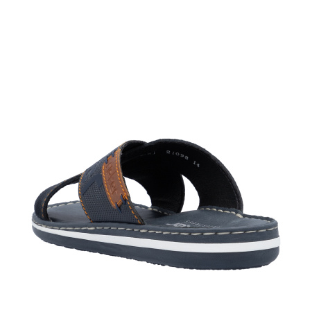 Шлепанцы  Rieker  синий  кожа/кожа искусств. F-400066 фото в интернет-магазине | Omadey.ru