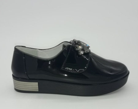Туфли  Betsy  черный  кожа лаковая искусств. Z-7041 фото в интернет-магазине | Omadey.ru