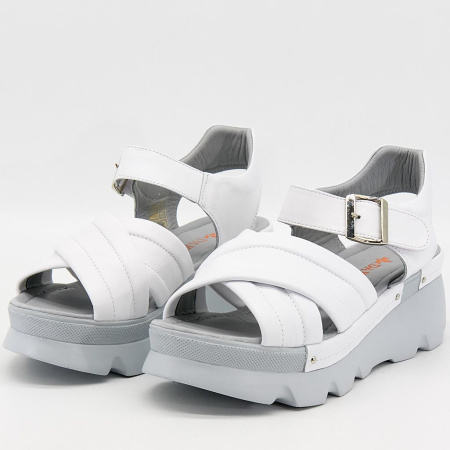 Босоножки  Dakkem  белый  кожа F-90206 фото в интернет-магазине | Omadey.ru