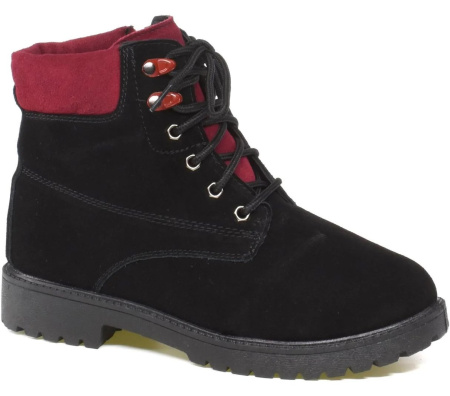 Ботинки  Baden  черный  кожа Z-89176 фото в интернет-магазине | Omadey.ru