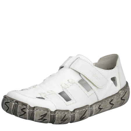Туфли летние Rieker  белый  кожа/кожа искусств. F-400256 фото в интернет-магазине | Omadey.ru