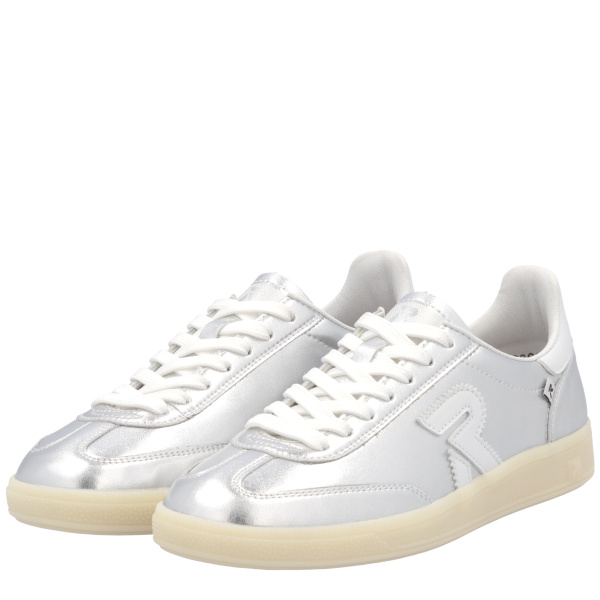 Фото Кроссовки  Rieker  серебряный  кожа F-400049