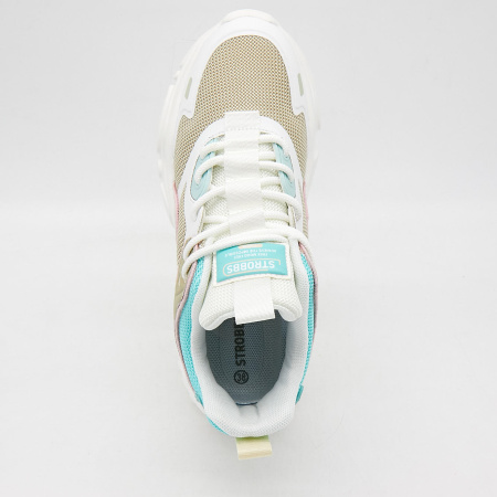 Кроссовки  женские Strobbs  бежевый  замша/кожа/кожа искусств. F-90547 фото в интернет-магазине | Omadey.ru