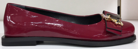 Туфли  Rovigo  бордовый  кожа лаковая F-80890 фото в интернет-магазине | Omadey.ru