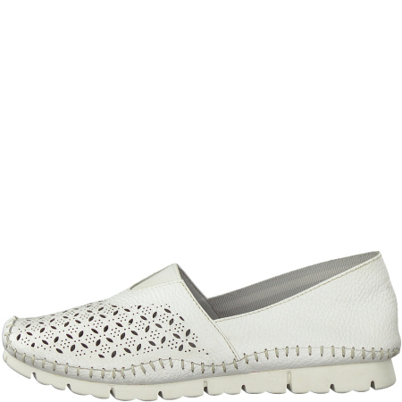 Слипоны  Jana  белый  кожа F-80821 фото в интернет-магазине | Omadey.ru