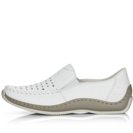 Мокасины  Rieker  белый  кожа/кожа искусств. F-90274 фото в интернет-магазине | Omadey.ru