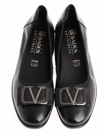 Туфли  Baden  черный  кожа Z-100323 фото в интернет-магазине | Omadey.ru