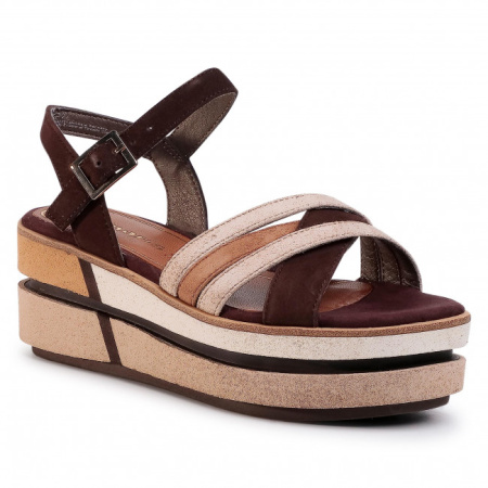 Босоножки  Tamaris  коричневый  кожа F-81061 фото в интернет-магазине | Omadey.ru