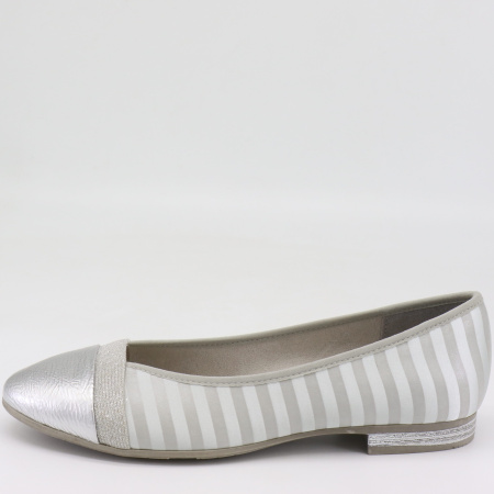 Балетки  Jana  серебряный  текстиль F-80818 фото в интернет-магазине | Omadey.ru
